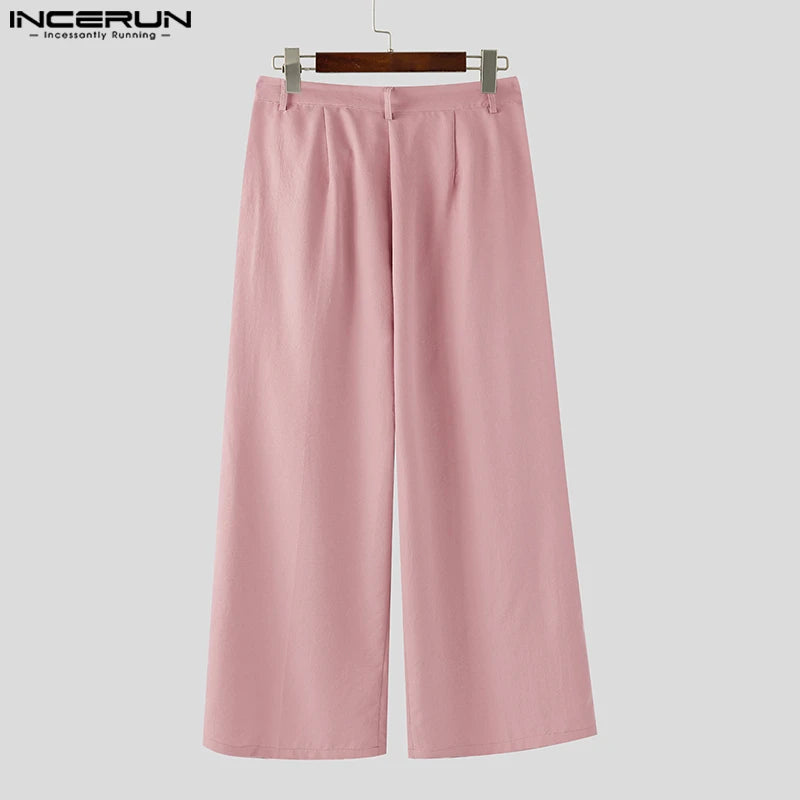 Men's Sleeveless Tank Top & Button-Fly Long Pants 2-Piece Set – Solid Color Streetwear