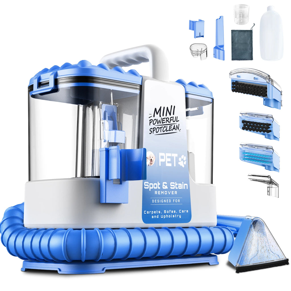 Carpet & Upholstery Cleaner Machine — 32Kpa Powerful Suction, 5 Cleaning Tools, Lightweight for Rug, Car Seats, Pets & Stairs