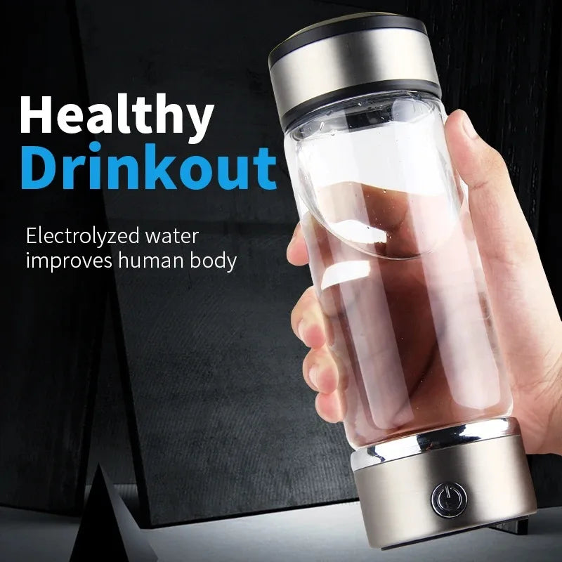 Hydrogen Water Bottle Generator — Improve Water in 3 Minutes, Quick Electrolysis