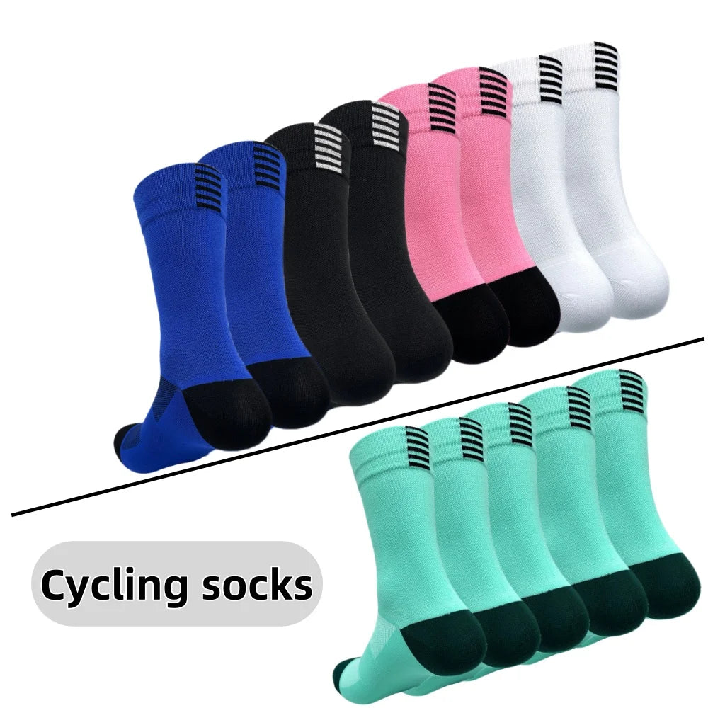 Cycling Socks for Men & Women, 4-Pair Pack