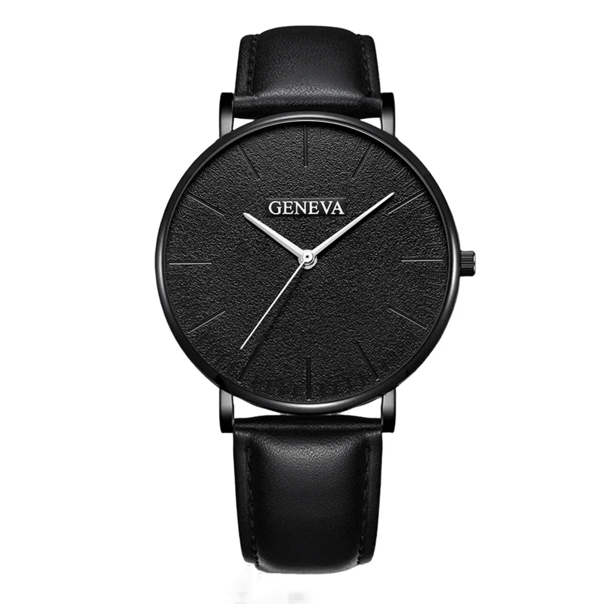 Men's Fashion Leather Quartz Watch & Bracelet Gift Set | Business Brown Wristwatch