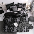 Black & White Duvet Cover Set – 200TC 3-Piece Bedding with 2 Pillowcases, 10 Sizes