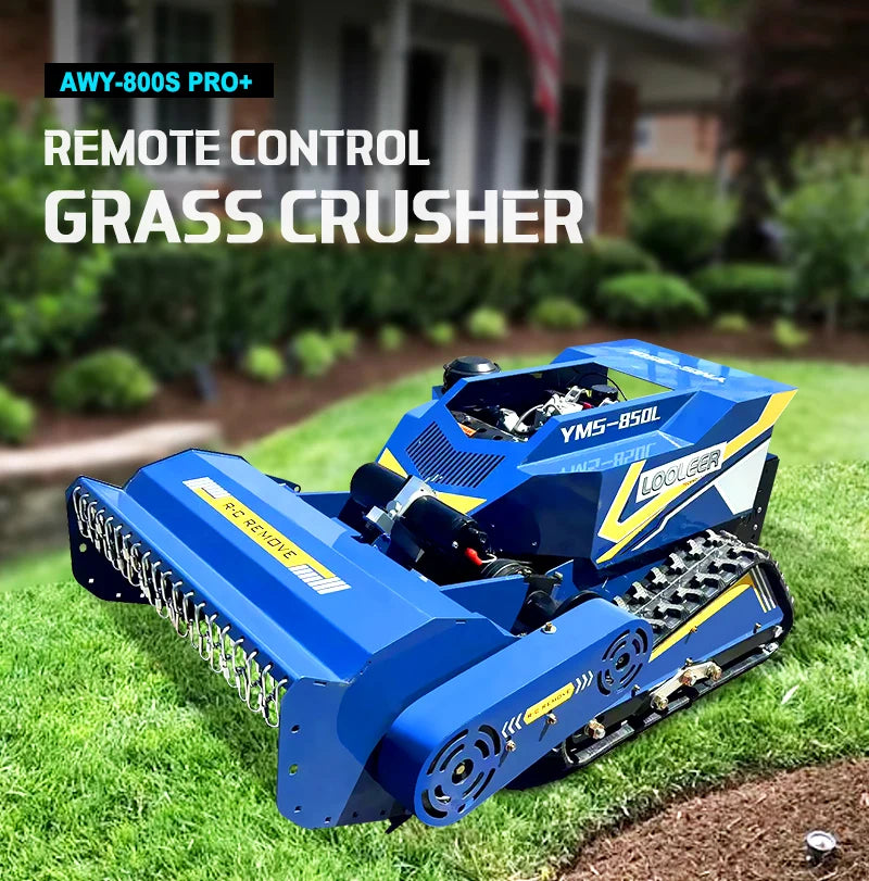 18HP Remote Control Crawler Flail Mower – Forestry Brush & Weed Cutter for Slopes & Rough Terrain