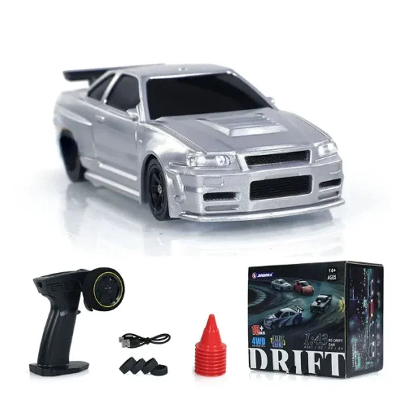 1/43 Scale Mini 4WD RC Drift Car – High Speed Radio Controlled Racing Model