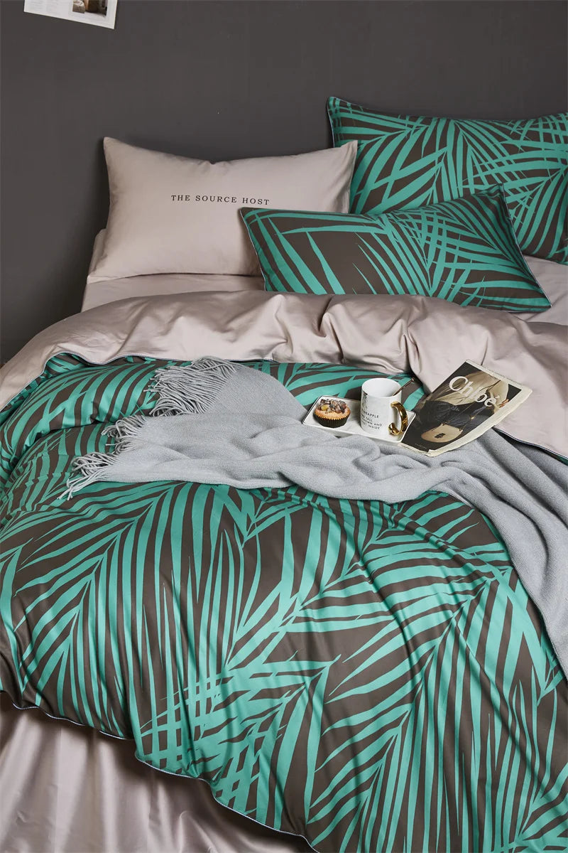 500TC Egyptian Cotton Bedding Set – 4 or 6-Piece Luxury Duvet Cover with Sheet & Pillowcases, 19 Colors