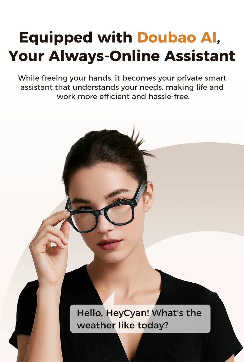 2026 AI Smart Glasses – 4K Camera, 120+ Language Translation, 3600mAh Power Bank, Bluetooth 5.3