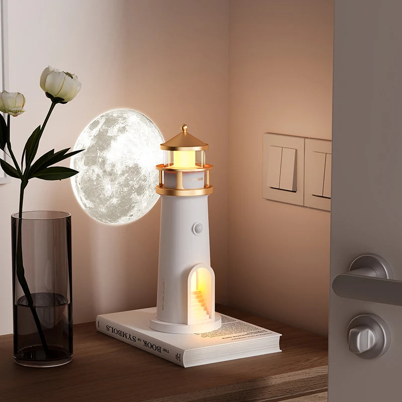 Moon Projection Lamp – Sensor, Remote & Speaker Options