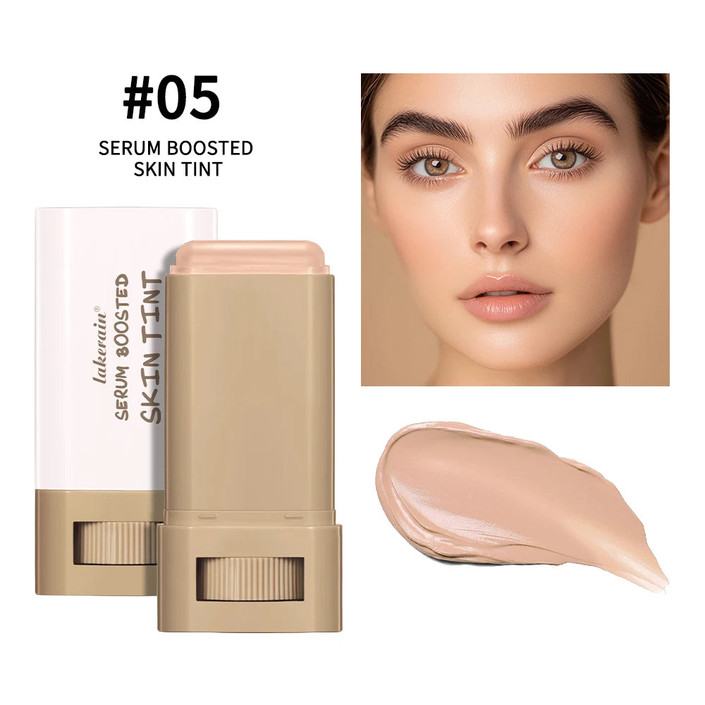 Skin Tint Foundation Stick — Waterproof Nourishing Tinted Serum Contour Balm