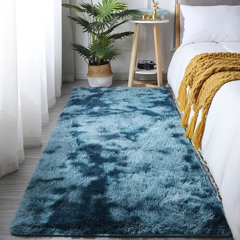 Fluffy Area Rug – Nordic Style Non-Slip Bedroom & Living Room Carpet, 8 Colors & 7 Sizes