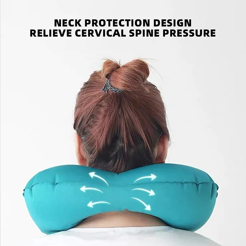 Inflatable U-Shape Travel Neck Pillow — Portable