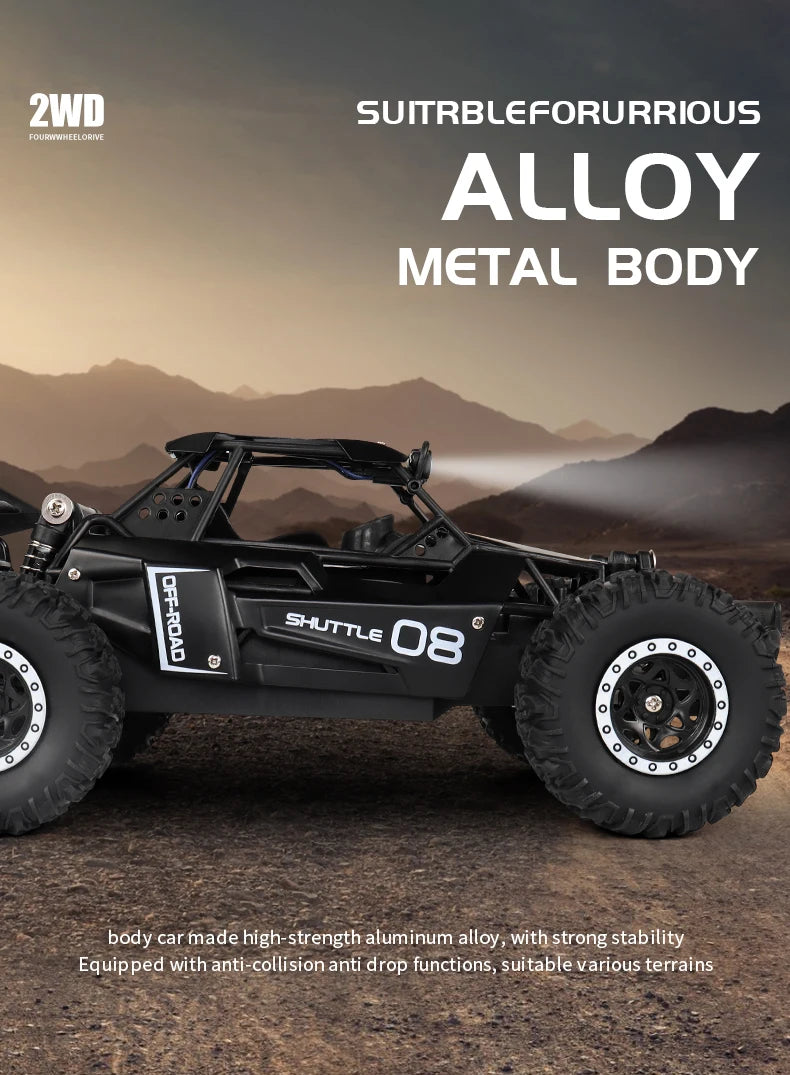 ZWN DK087 1:16 / 1:20 Scale 2WD RC Off-Road Climbing Car with LED Light