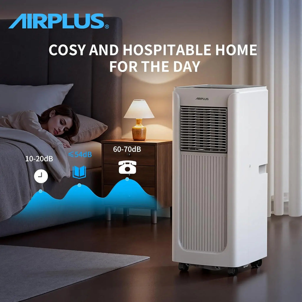 AIRPLUS Portable Air Conditioner — 550 Sq Ft AC Unit with Dehumidifier, Remote, Sleep Mode & Quiet Cooling