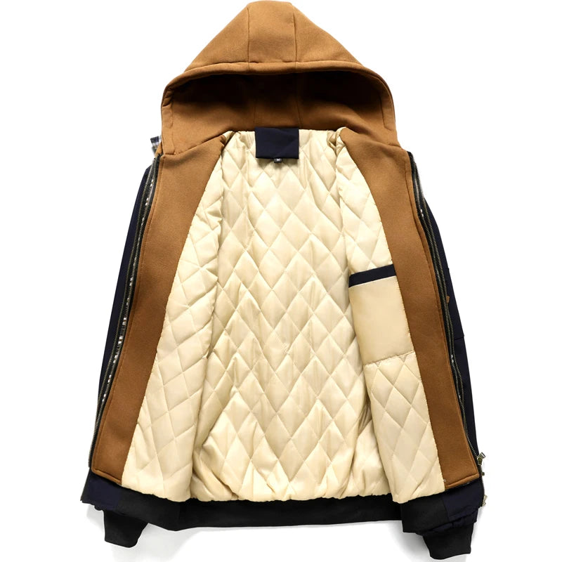 Men's Hooded Windbreaker Jacket – Zip-Front Casual Layer