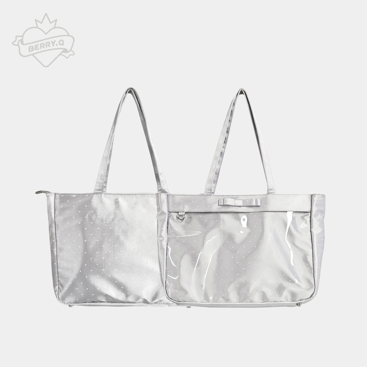 High Capacity Bow Tote Shoulder Bag – Satin PU Messenger Bag for Women