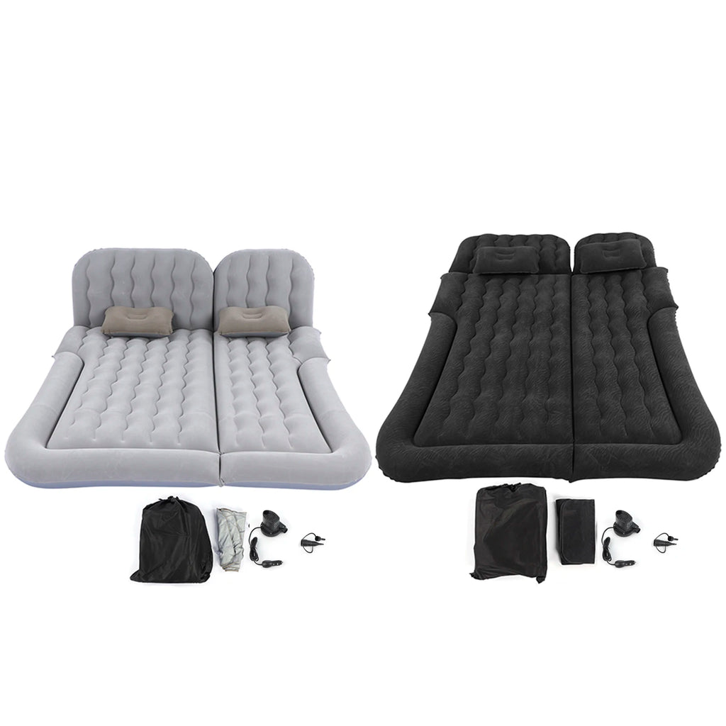 2-in-1 Inflatable Car Travel Mattress – PVC Flocking Soft Backseat Air Bed for Car & SUV