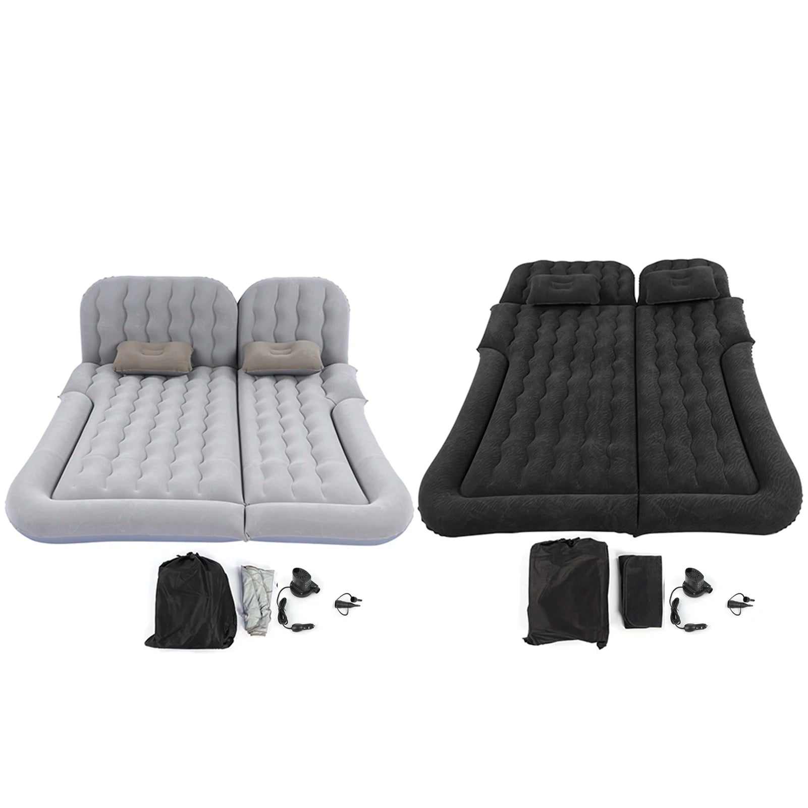 2-in-1 Inflatable Car Travel Mattress – PVC Flocking Soft Backseat Air Bed for Car & SUV