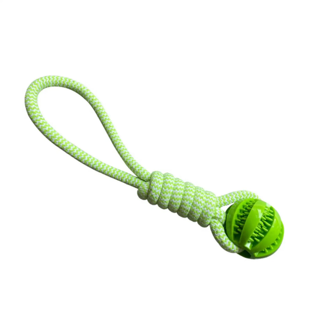 Treat-Dispensing Rope Ball Puzzle Toy for Dogs