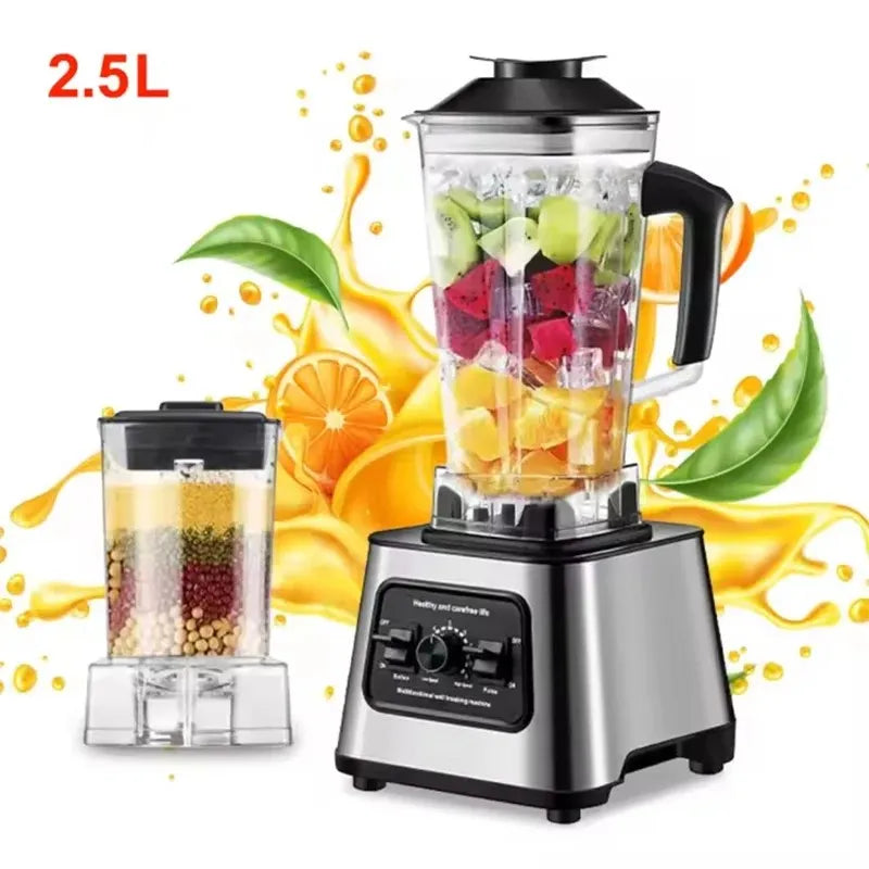 6000W Powerful Blender – 2.5L Container, Ice, Nut & Fruit Smoothie Maker, Food Processor