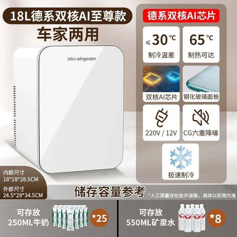 220V Portable Mini Freezer – Car & Home Refrigerator for Travel, Dorm & Office