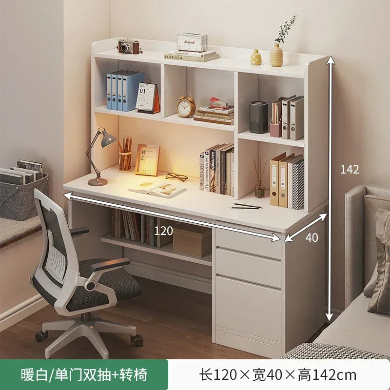 Simple Modern Computer Desk — Student Writing & Home Office Workbench, Multiple Configurations