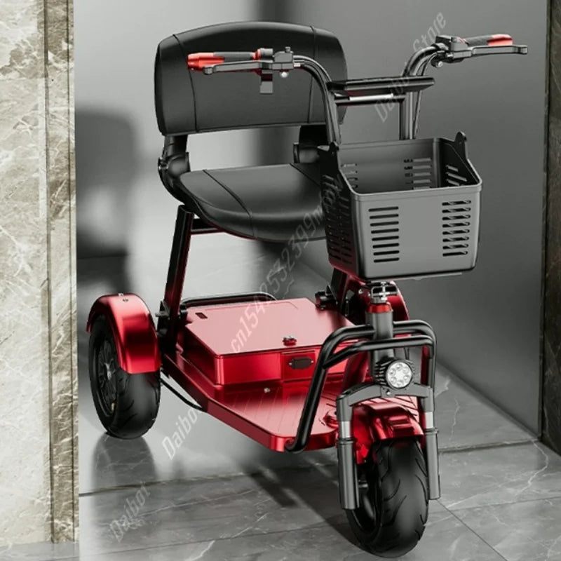 3-Wheel Folding Mobility Scooter for Seniors with Seat