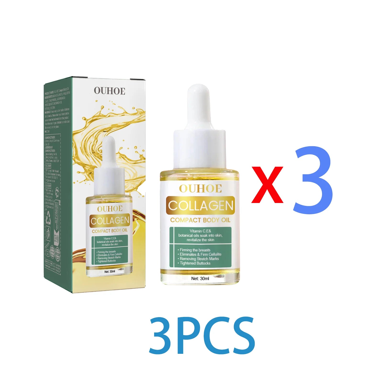 Ouhoe Collagen Body Oil — Skin Tightening, Firming & Anti-Stretch Mark Massage Oil 30ml