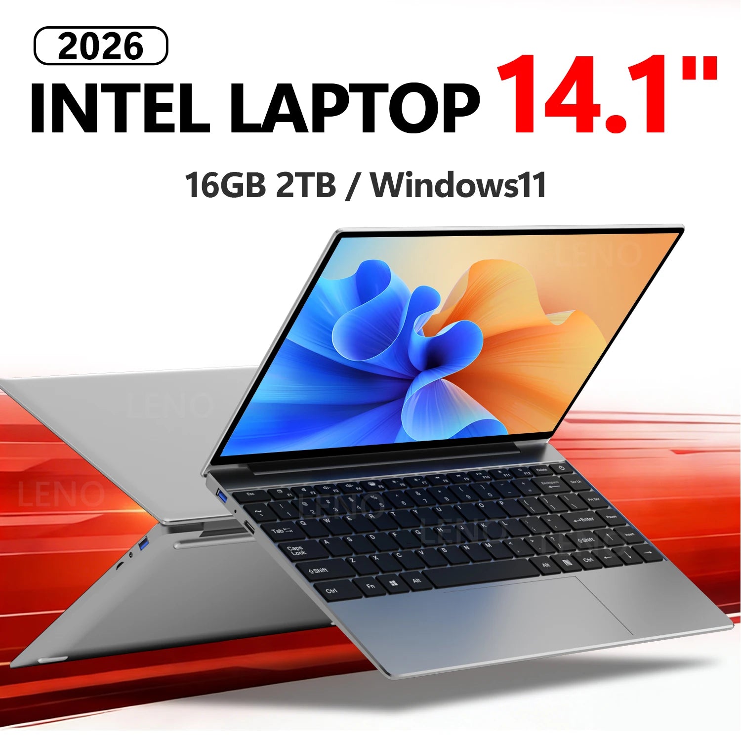 14.1" Intel Pentium N3700 Ultra Slim Laptop – 16GB RAM, Up to 2TB SSD, Windows 11