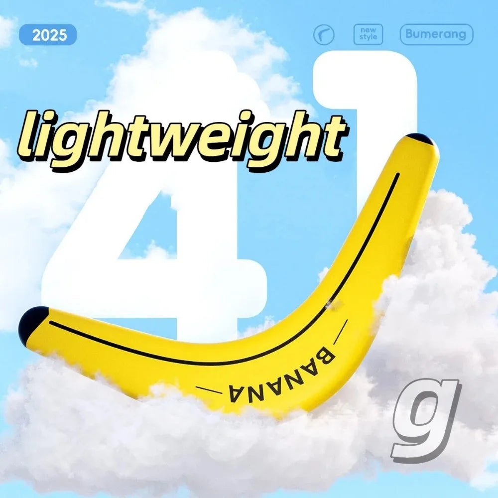 V-Shape Boomerang – Soft Acrylic Banana Boomerang Flying Disc for Kids & Adults, Outdoor Throw Toy