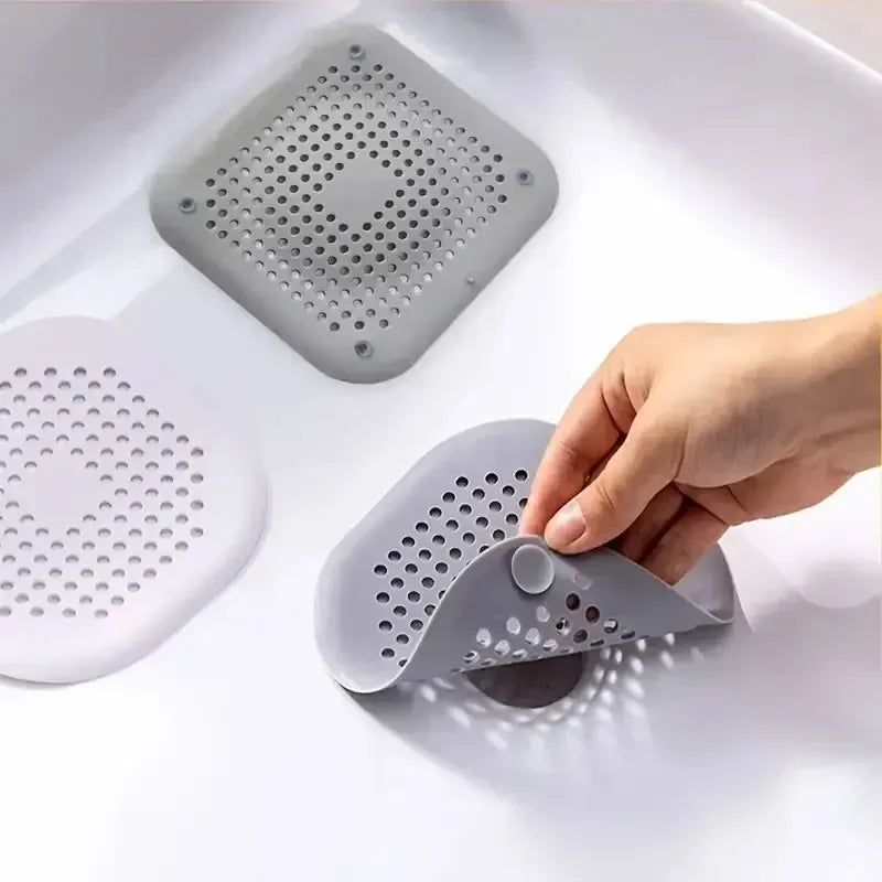 Silicone Drain Plug & Hair Catcher — Kitchen Sink, Bathroom & Bathtub Floor Drain Strainer