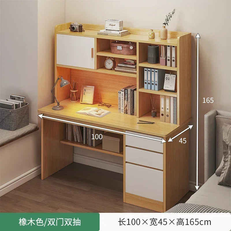 Simple Modern Computer Desk — Student Writing & Home Office Workbench, Multiple Configurations