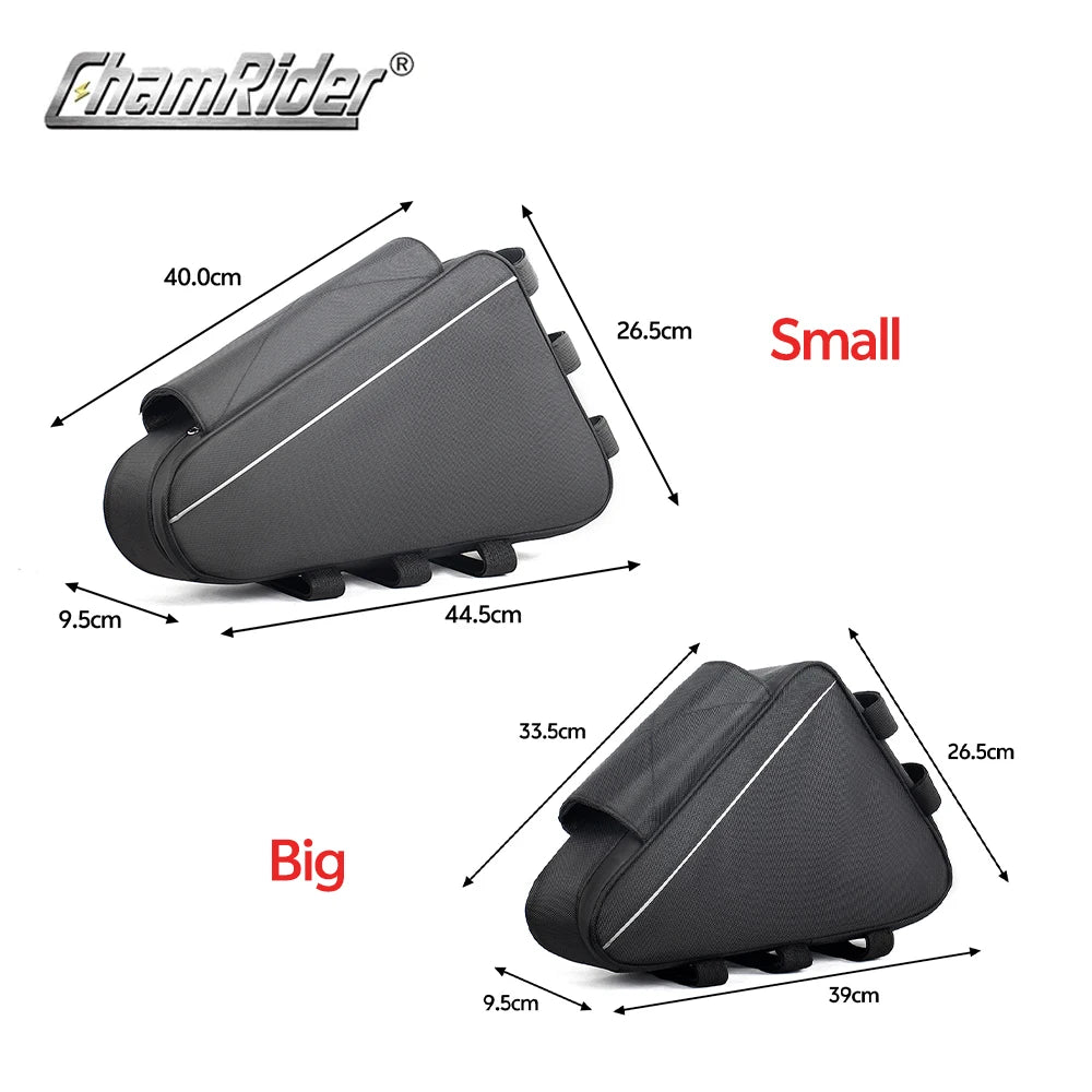 E-Bike Triangle Battery Bag – 36V–72V Electric Bicycle Frame Bag for Up to 126 Cells