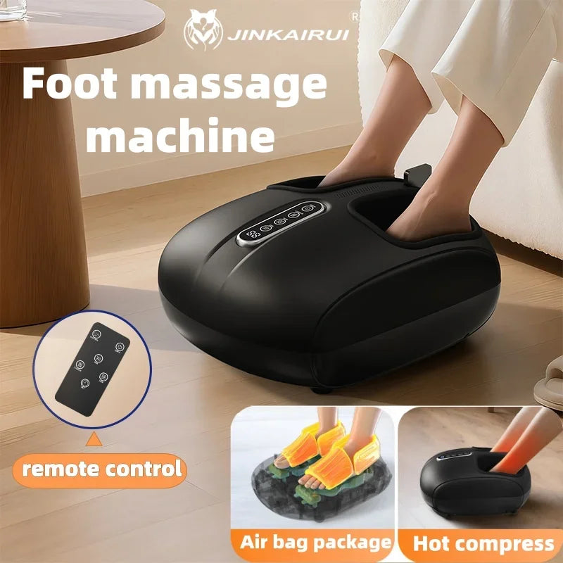 Jinkairui Automatic Foot Massage Machine — Full Wrap Rollers, Sole Kneading & Airbag Pressing