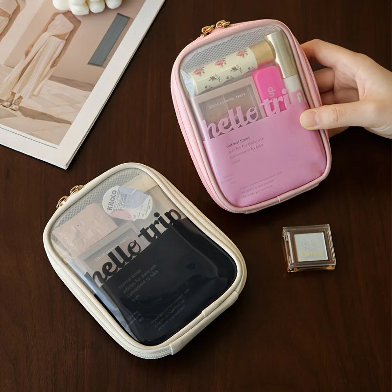 Mini Transparent Waterproof Cosmetic Clutch Bag