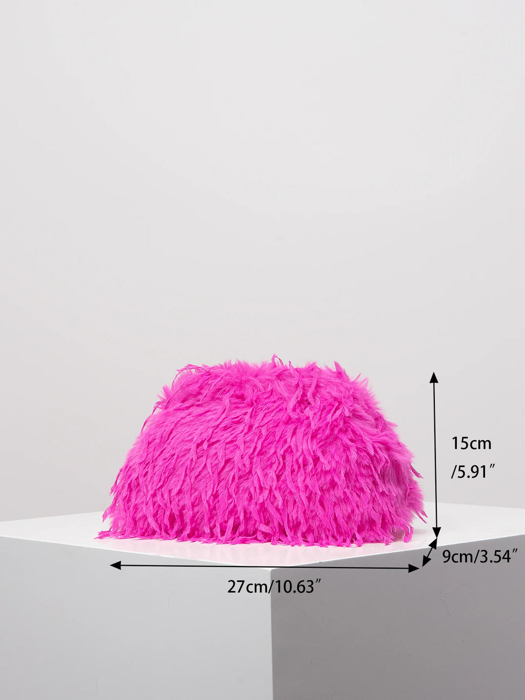 Y2K Dopamine Fuzz Clip Clutch Bag – Large Capacity Party Prom Wedding Purse for Women