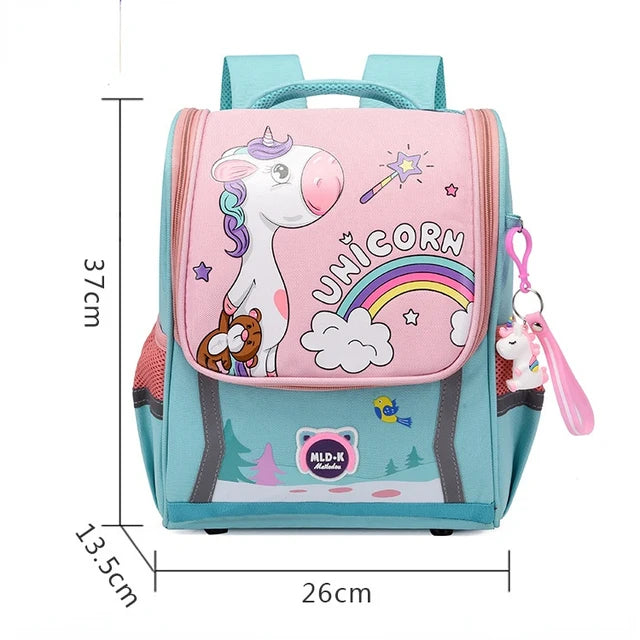Unicorn School Backpack – Kids Canvas Bag & Size Options