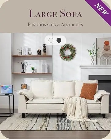 Sofa, Bed & Charging Station in One — TYBOATLE 65" Futon Sofa Bed | 2 USB Ports, Tufted Linen, Adjustable Loveseat for Small Spaces