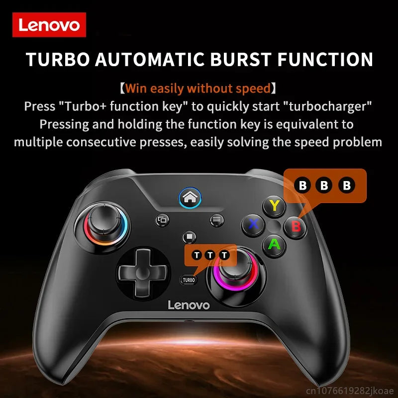 Lenovo S02 Wireless Bluetooth Gamepad — Nintendo Switch, PC & iOS