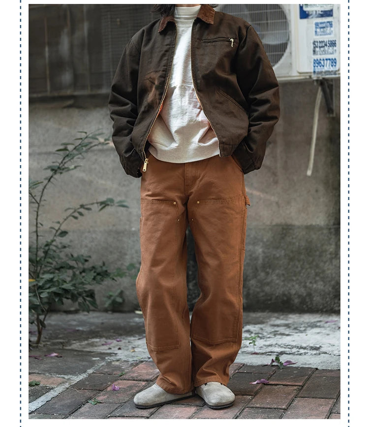Double Knee Canvas Work Pants – Men's Heavyweight Cotton Carpenter Pants