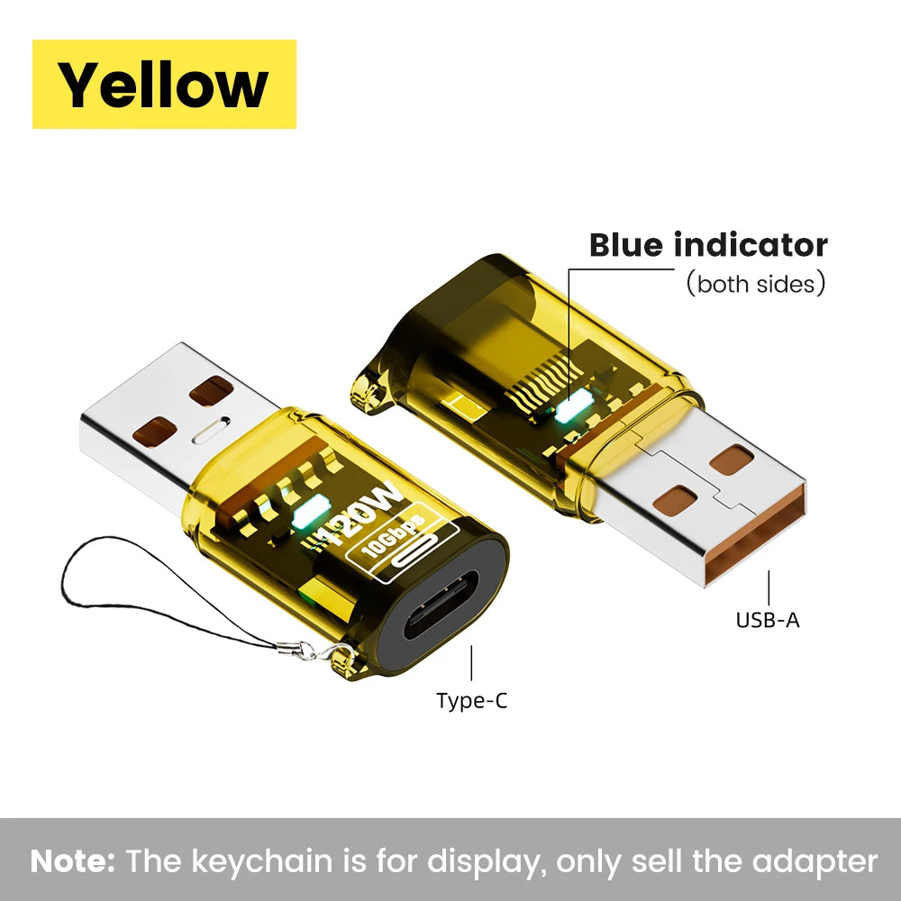 120W USB-C to USB-A OTG Adapter – USB 3.2 Fast Charging Connector for iPhone, iPad, MacBook & Android