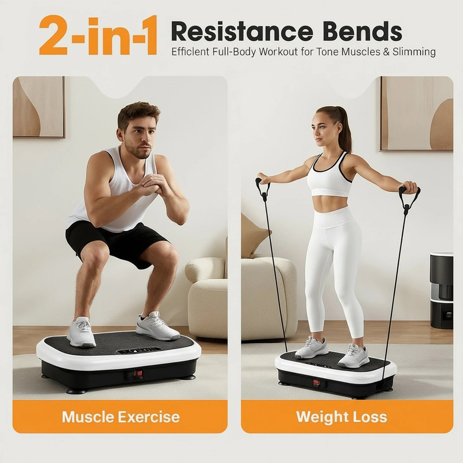 Fat Shaking Bluetooth Full Body Vibration Machine — Adjustable Speed Home Training Platform