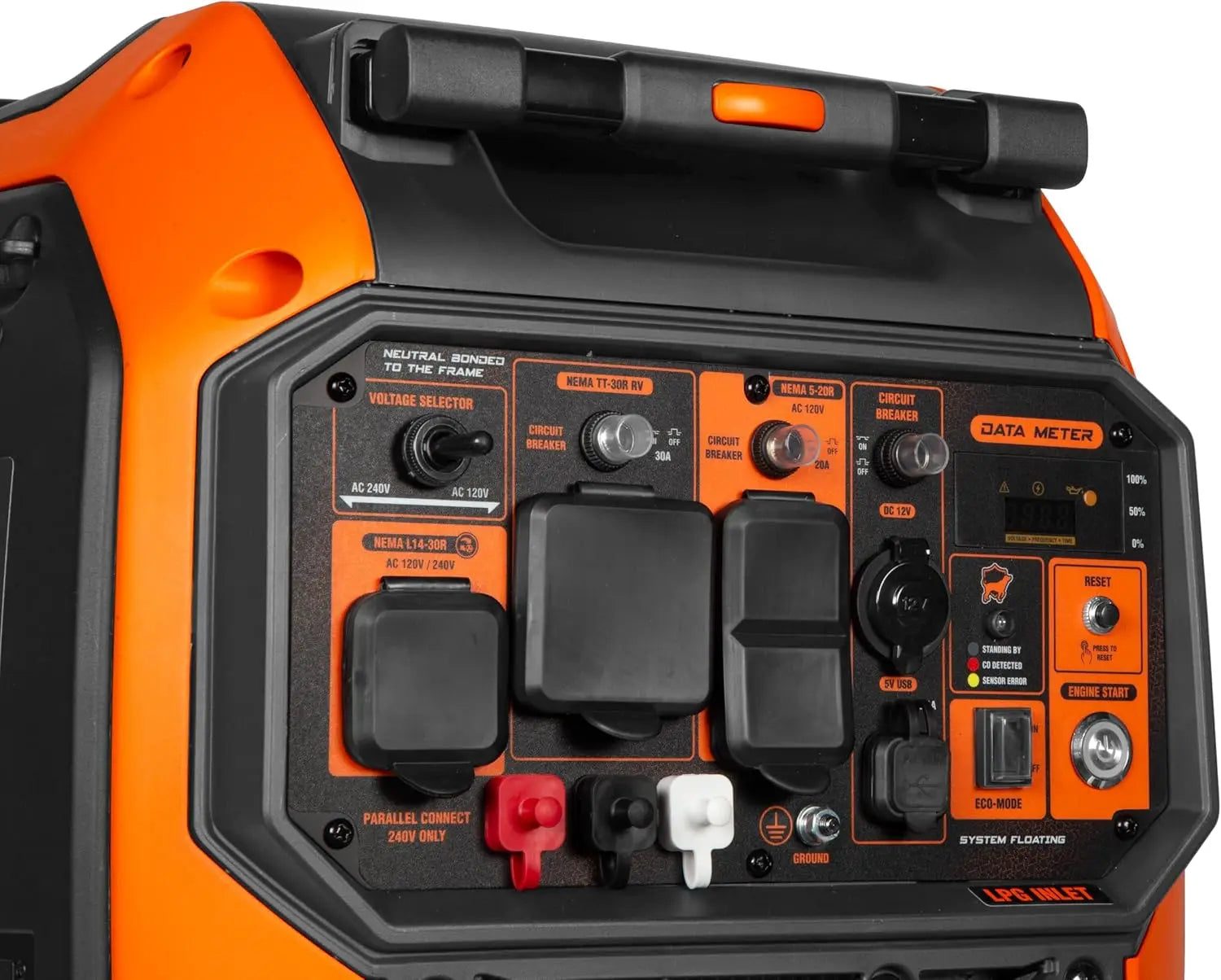 6800W Dual Fuel Portable Inverter Generator — RV-Ready, Electric Start, CO Watchdog for Home & Camping