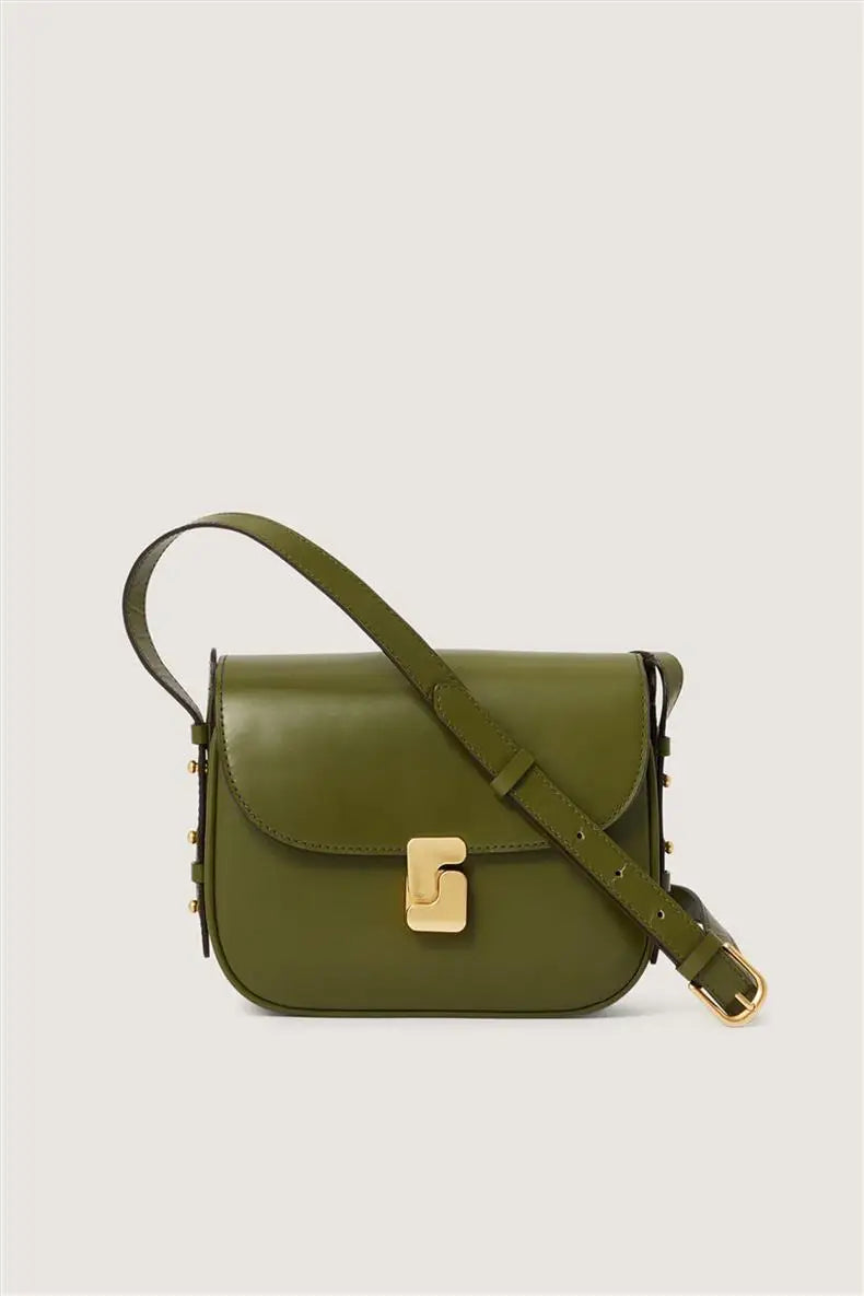Tofu Square Crossbody Satchel – Luxury PU Leather Small Shoulder Bag for Women