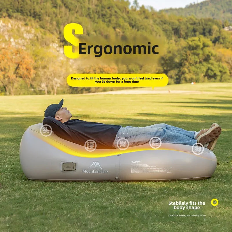 Inflatable Outdoor Air Sofa Bed – Automatic Self-Inflating Camping Sleeping Mat, 180x75x58CM