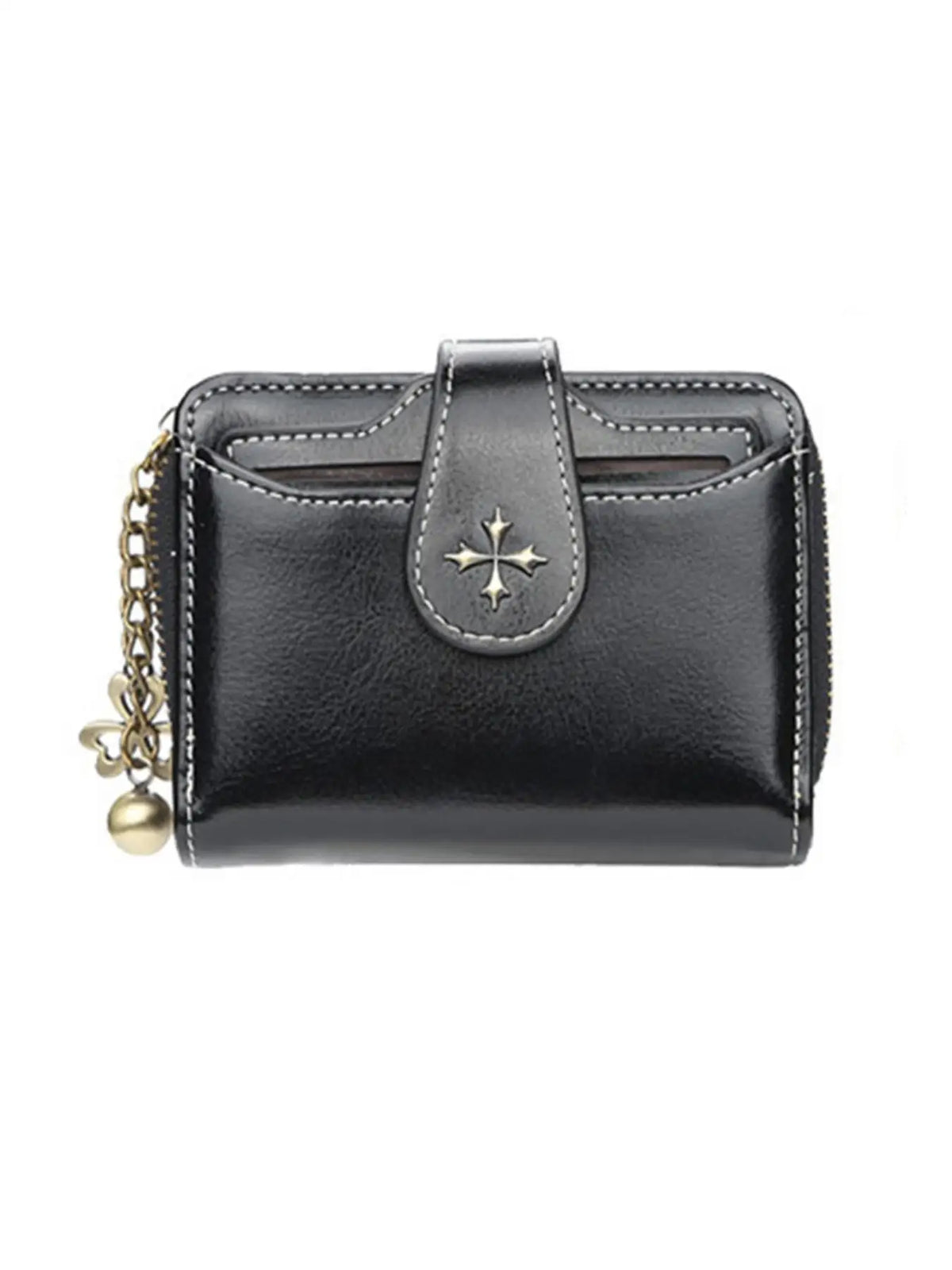 Women's Fashion Buckle Wallet – Short Zipper Coin Purse in European & American Style