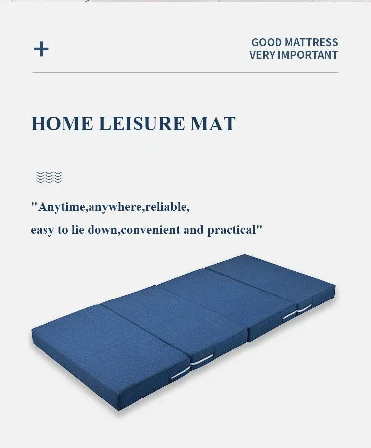 Foldable Memory Foam Mattress – Office Nap Mat, Single Bed Tatami Yoga Pad, Multiple Sizes