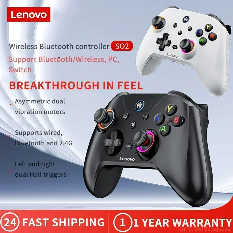 Lenovo S02 Wireless Bluetooth Gamepad — Nintendo Switch, PC & iOS