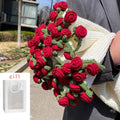 Rose Blanket Bouquet – Handmade Crochet Roses with Gift Bag, Valentine's Day & Birthday Gift for Girlfriend