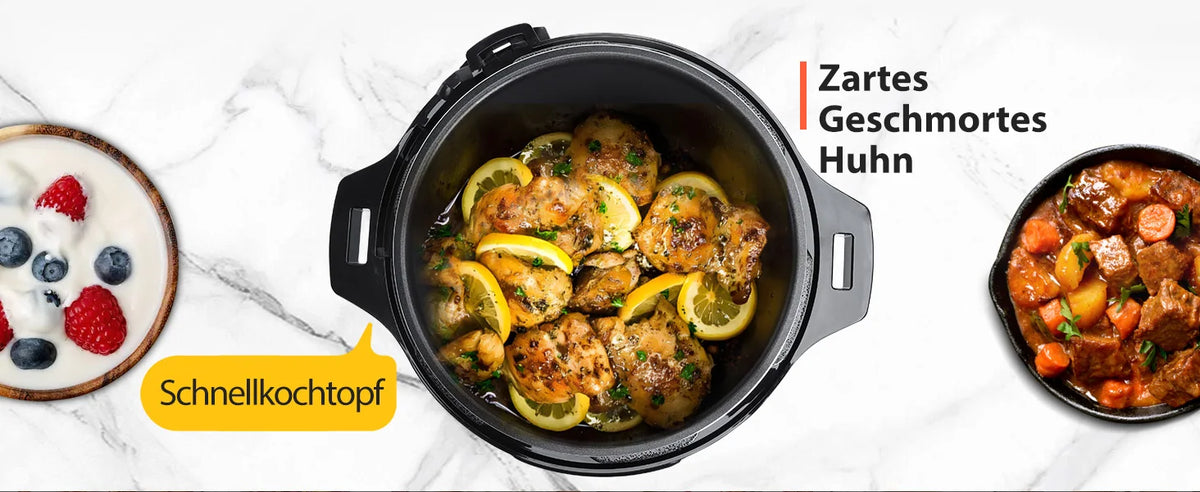 Aigostar 6L 18-in-1 Electric Pressure Cooker – Non-Stick, Keep Warm, Digital Touchscreen, 1000W