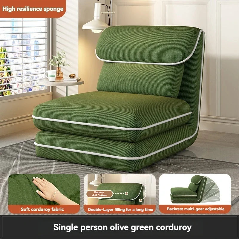 Foldable Fabric Sofa Bed — Lazy Tatami Lounge Chair