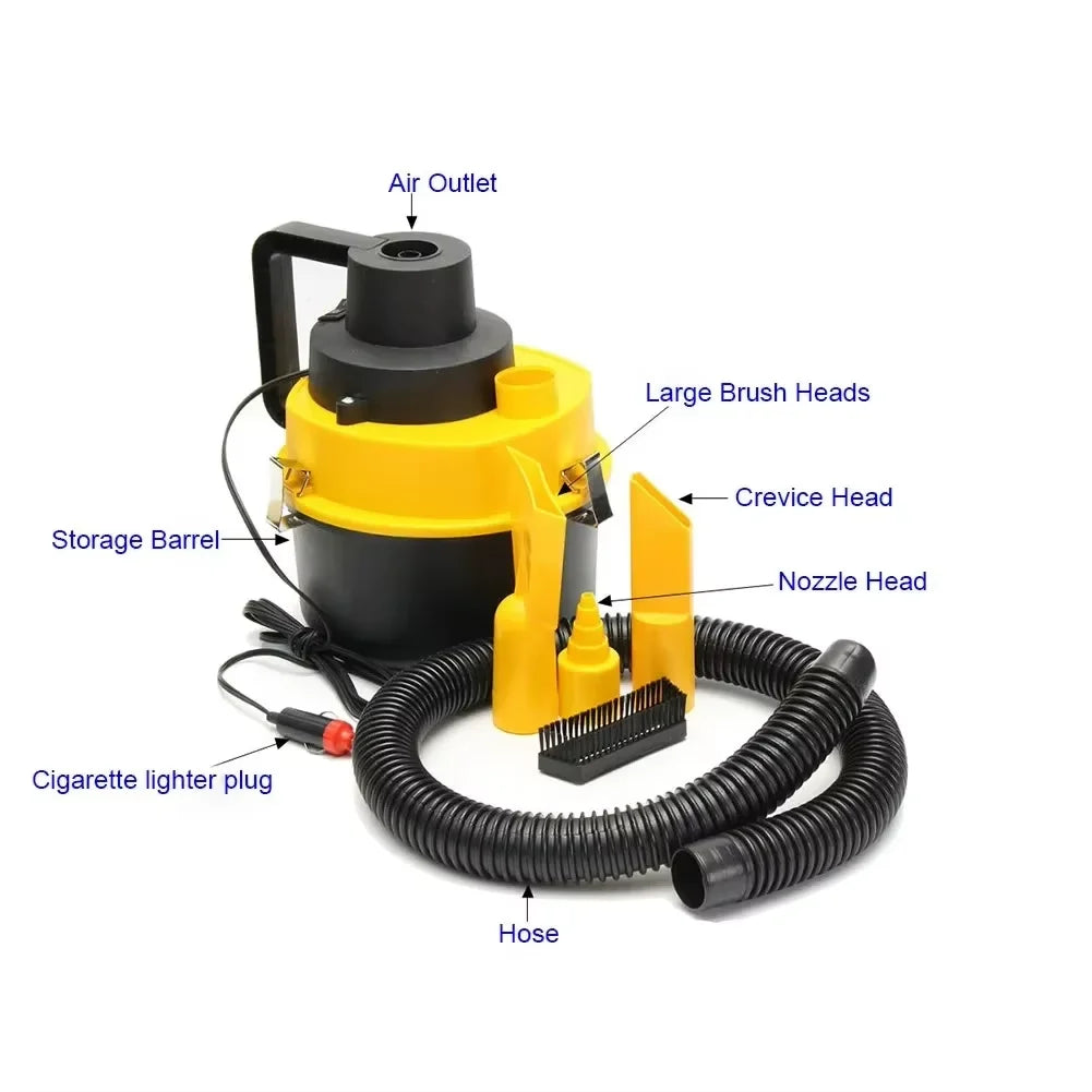 Multifunctional Portable Car Vacuum Cleaner – High Power Wet & Dry Dual Purpose for Home & Car